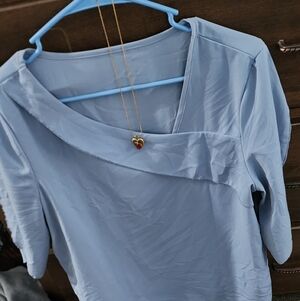 Elegant Blue Women's Top